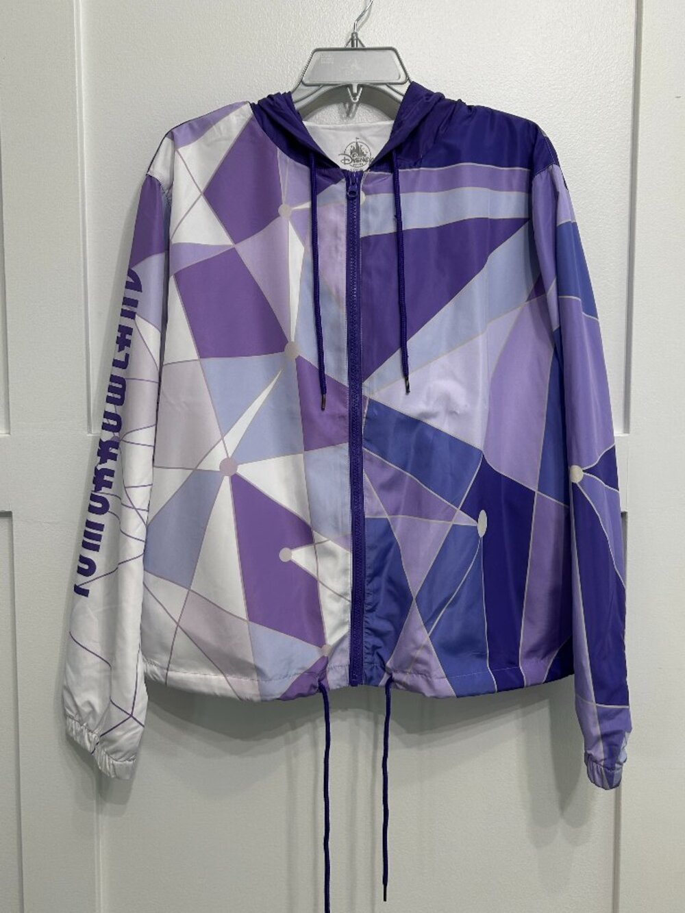 Disney Parks Tomorrowland Purple Wall Hooded Windbreaker Women's Large